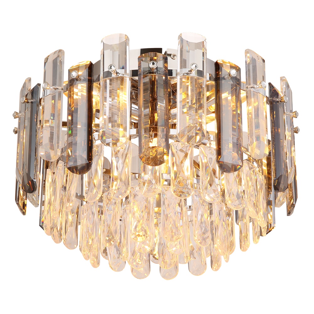 Globo Plafondlamp Orgina chroom met kristal Ø 39cm - 63109D