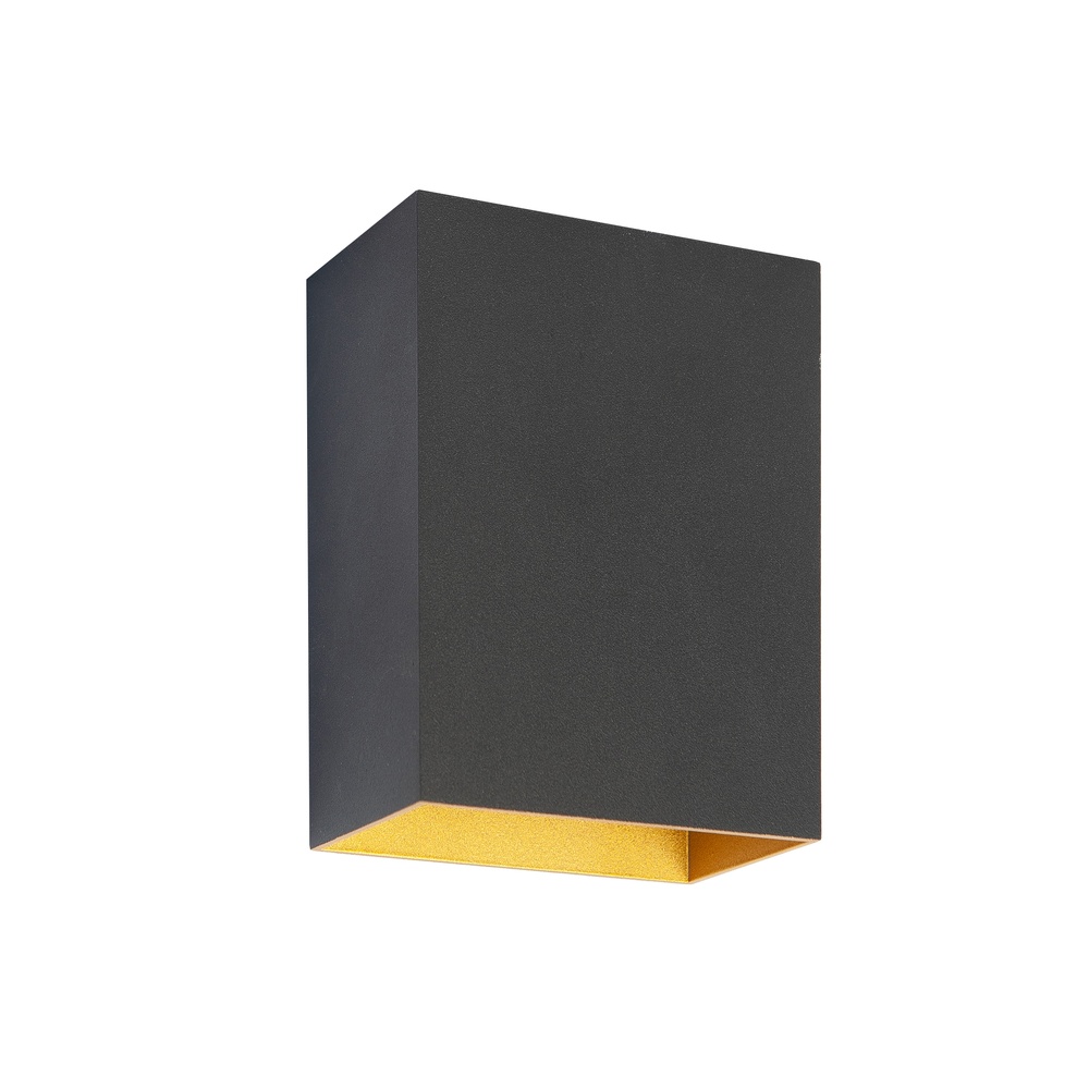 Highlight Design opbouwspot Eros zwart met goud - W3635.38