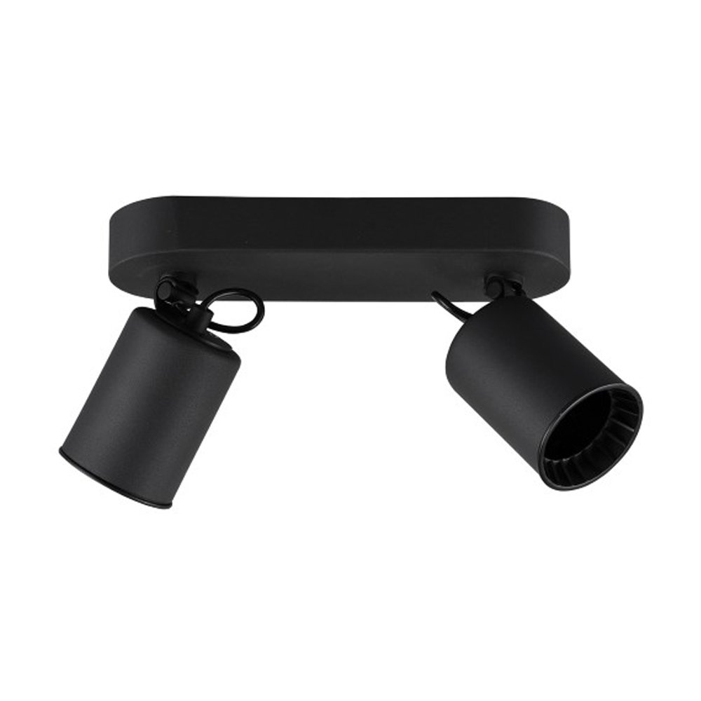 Trio Zwarte plafondlamp Pago met 2 spots - 803500232