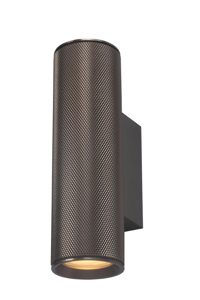 Wandspot structuur Rocco Bruin met zwart