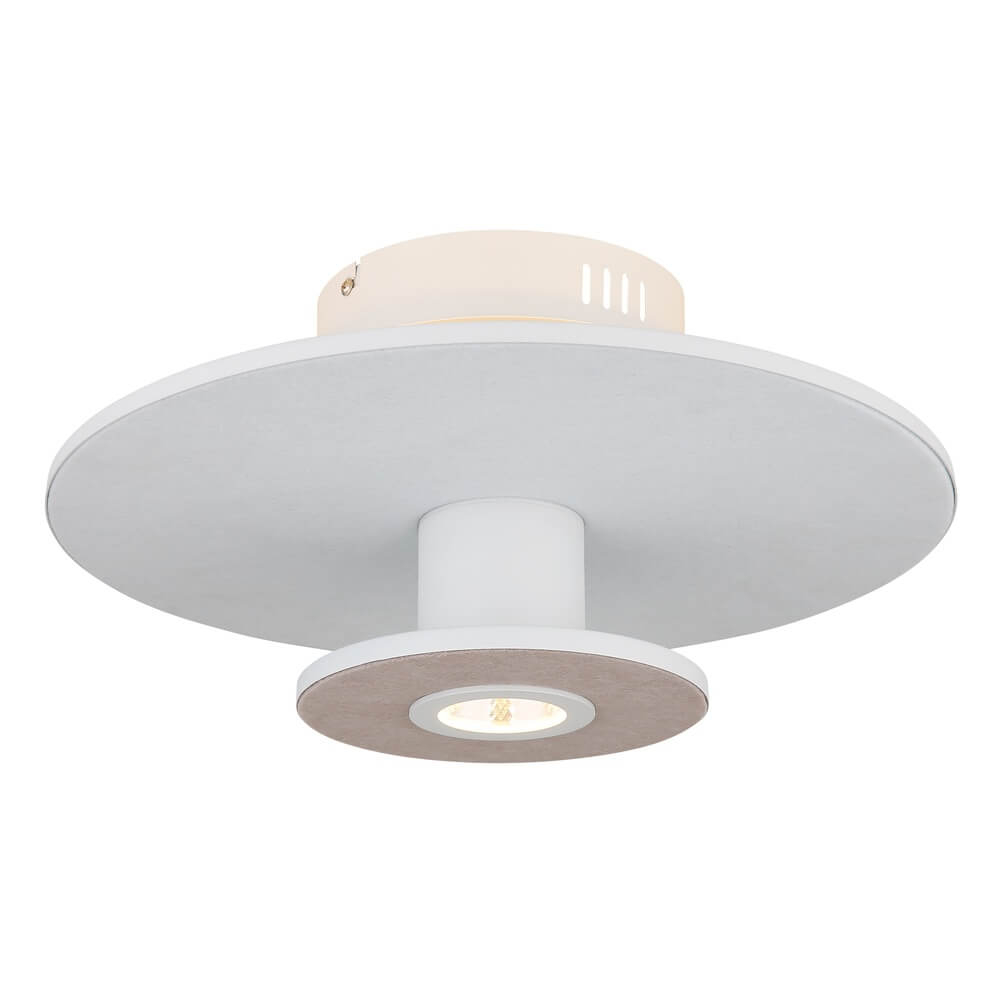 Globo Witte plafondlamp Carter Ø 38cm met vilt - 15647WD