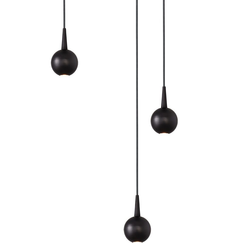 3-lichts hanglamp Talana zwart Ø 17cm DTW Masterlight 8718121352183