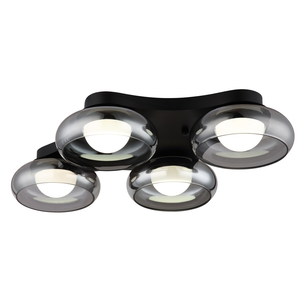 Globo Design plafondlamp Carlene 4-lichts zwart - 16700D4