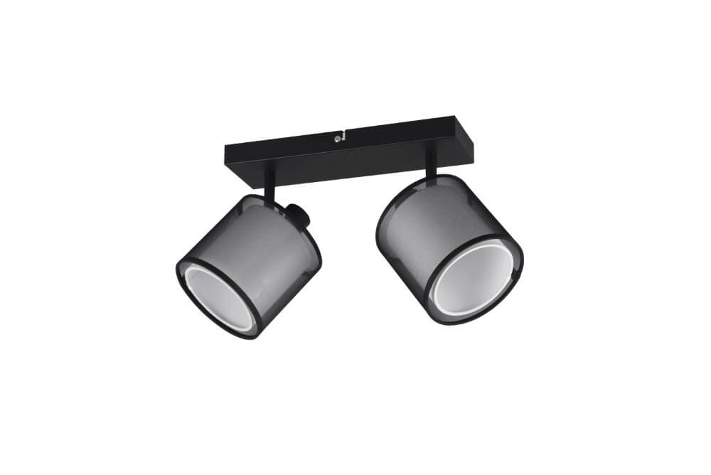 Trio Zwarte plafondlampBurton 2-lichts - 811400232