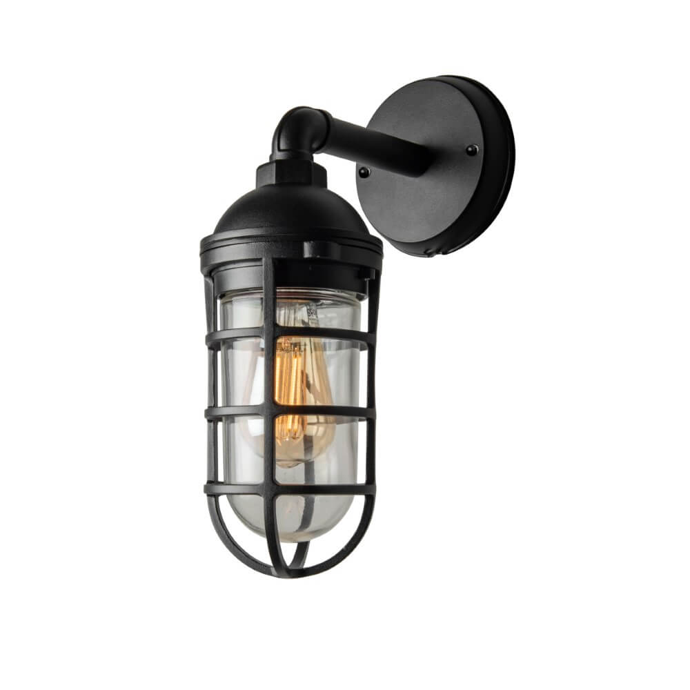 KonstSmide Zwarte wandlamp Olbia nostalgisch - 7355-750
