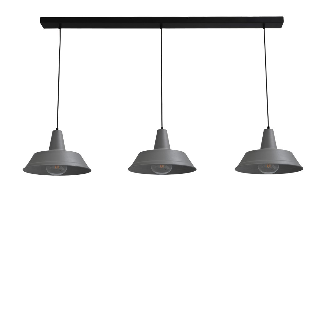 Masterlight Vintage eetkamer lamp Industria 3x35 3-lichts grijs met zwart - 2546-00-00-S-130-3