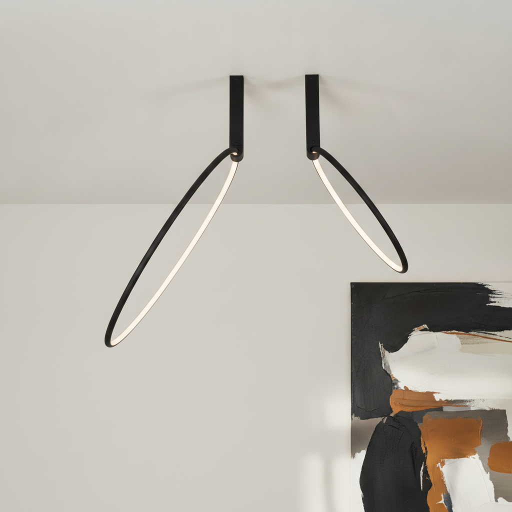 Lyora Design plafondlampGarve zwart Ø 40cm en Ø 60cm - 110478