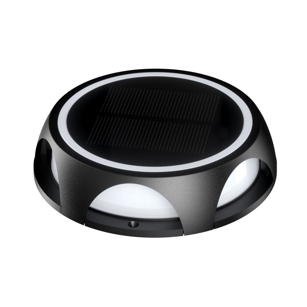Lyora Solar grond lampTrue zwart - rond - ILSGDB011