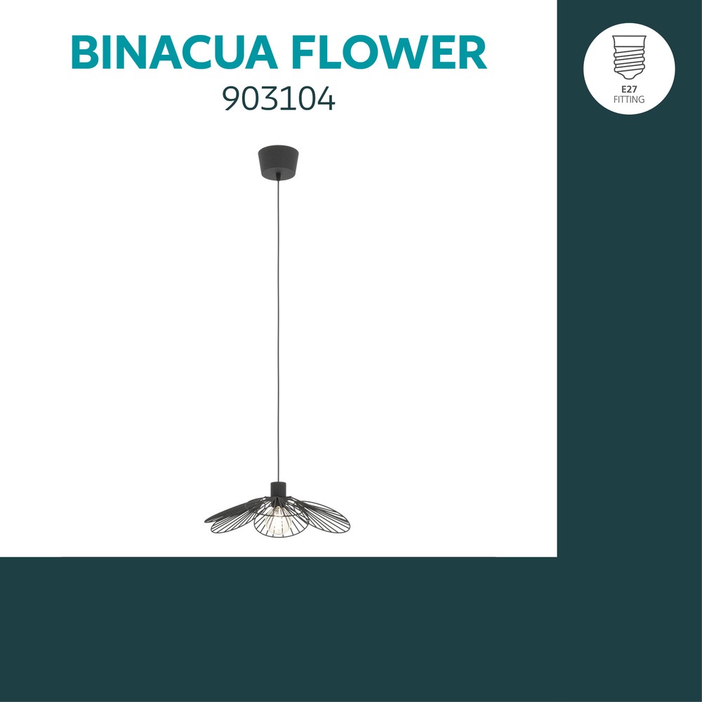 Hanglamp Binacua zwart Ø 45cm Eglo 9008606405909