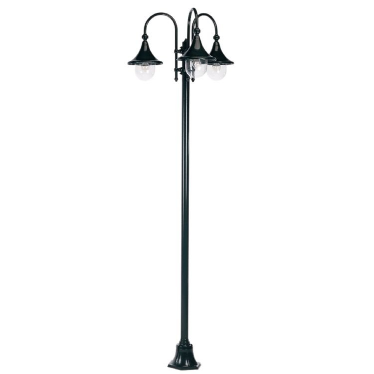 KS Verlichting Klassieke 3-lichts stallampRimini zwart - 5049