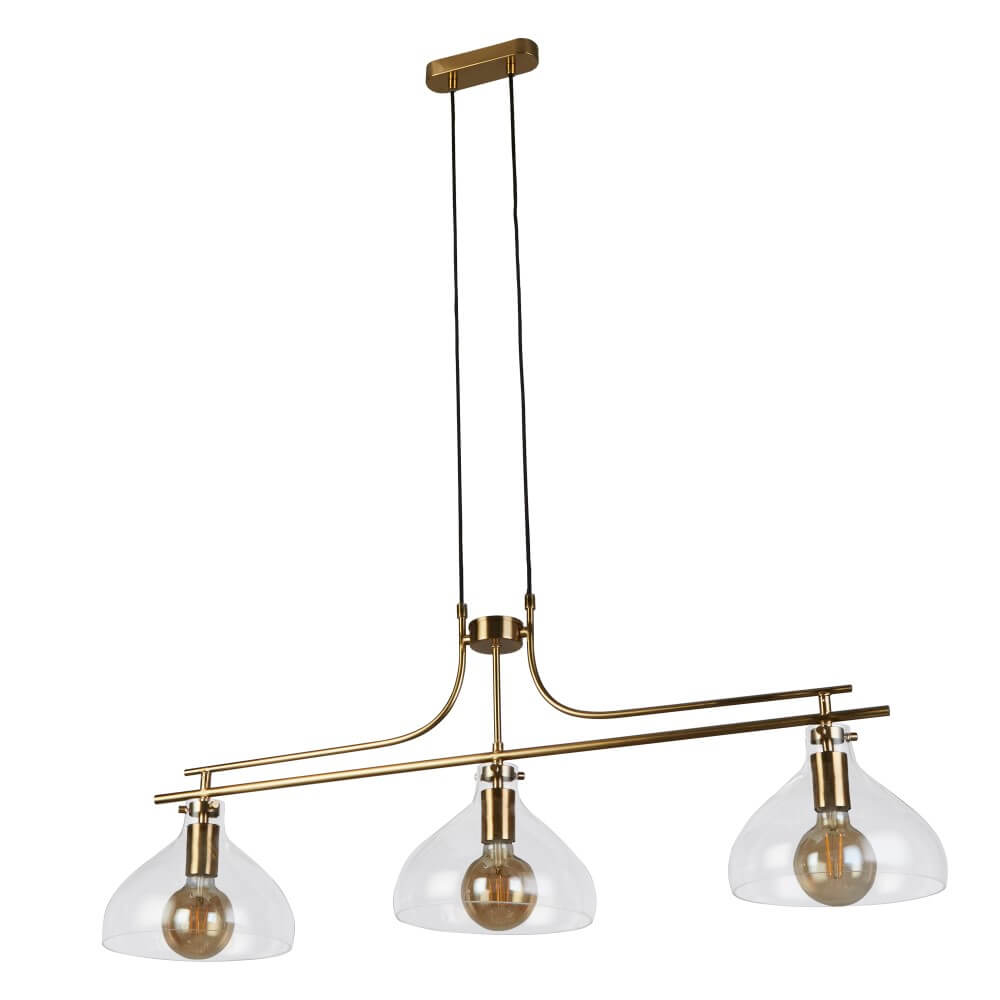 Searchlight 3-lichts hanglamp Margarita goud - 31031-3PB