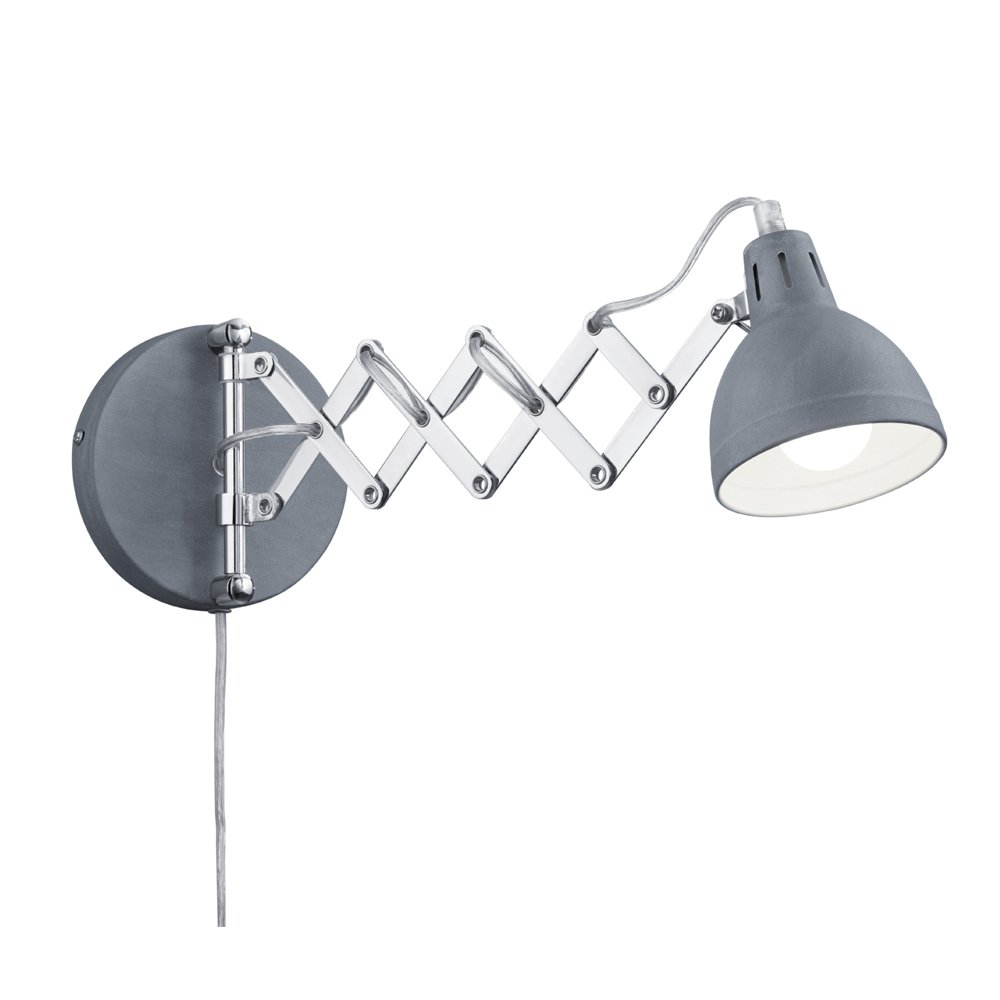 Trio SchaarlampScissor betongrijs met chroom - R20321078