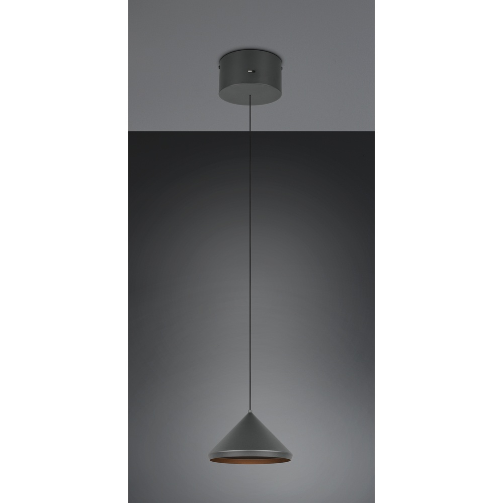Trio Moderne hanglamp Laguna Ø 18cm zwart - 336210132