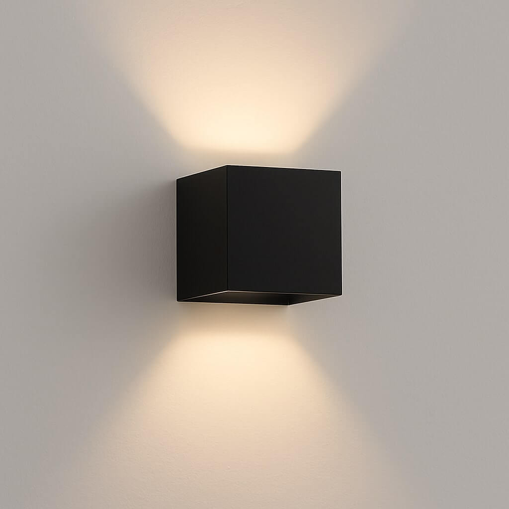 Lyora Vierkante wandlamp Sifor zwart - 106194