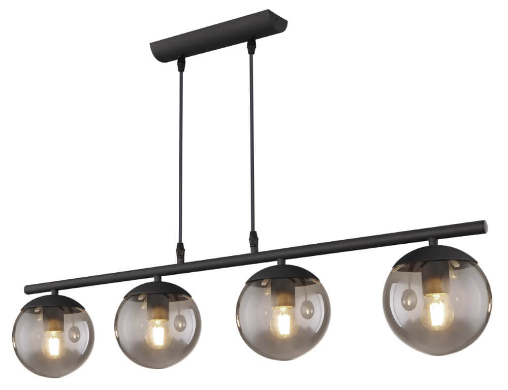 Globo Deisgn hanglamp Blama zwart 4-lichts - 15830-4H