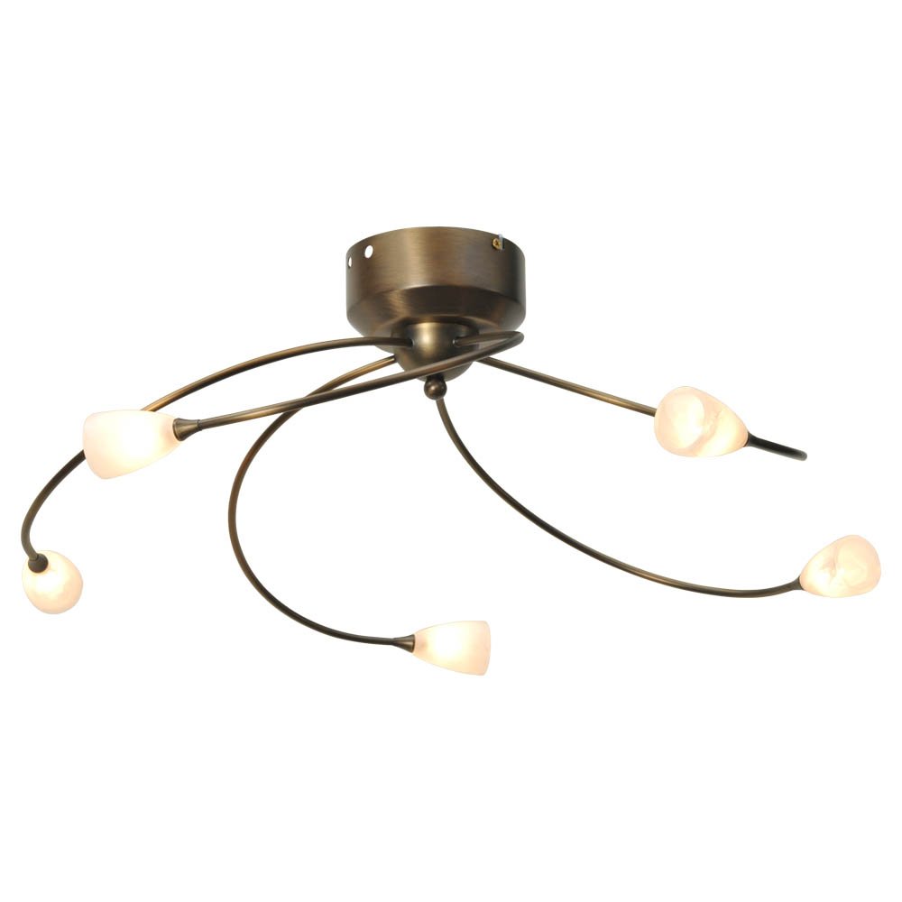 Masterlight Plafondlamp Molto 2 LED 5-lichts 28x63cm bronsbruin - 5695-01-134-DW