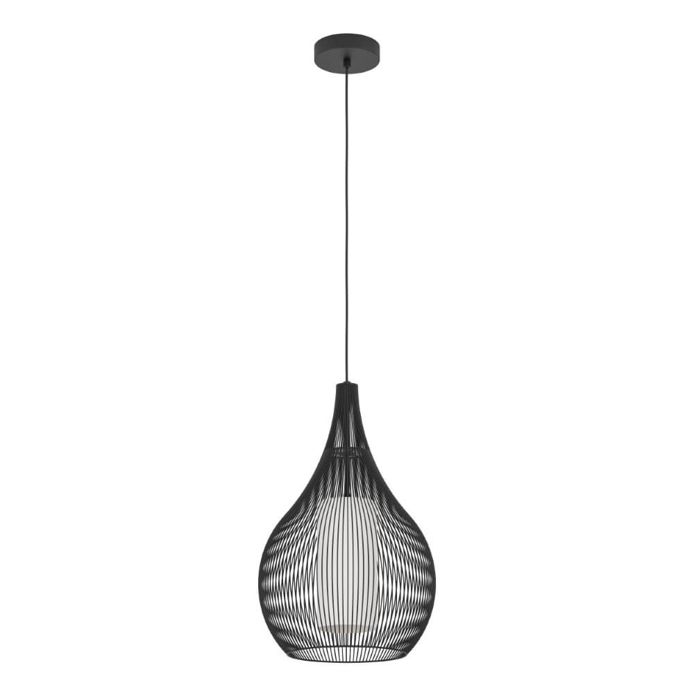 Eglo Moderne zwarte hanglamp Razoni 1 Ø 32,5cm - 900828