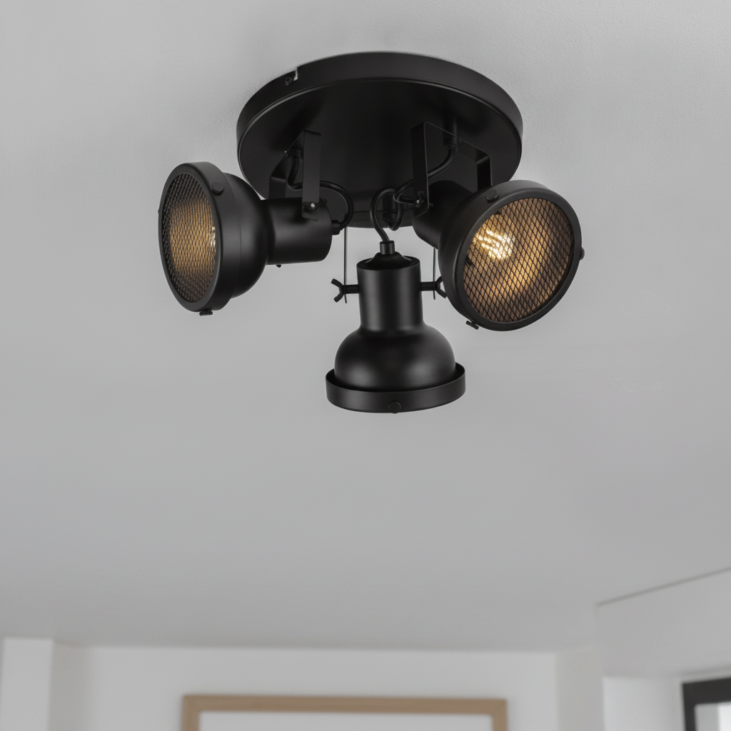 Lyora Plafondlamp Ruvi 3-lichts zwart - 110729