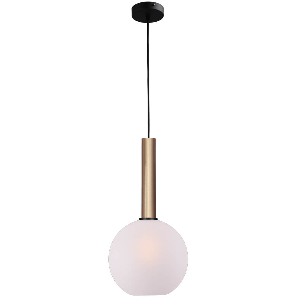 Masterlight Hanglamp Ø 25cm Bella 2 Messing goud met mat wit glas - 2980-02-06-25