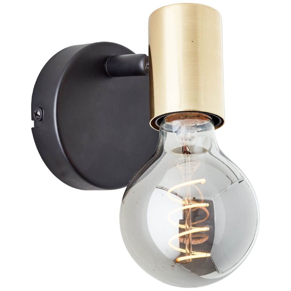 Brilliant Wandlampje Kerry zwart met goud - 99714/72