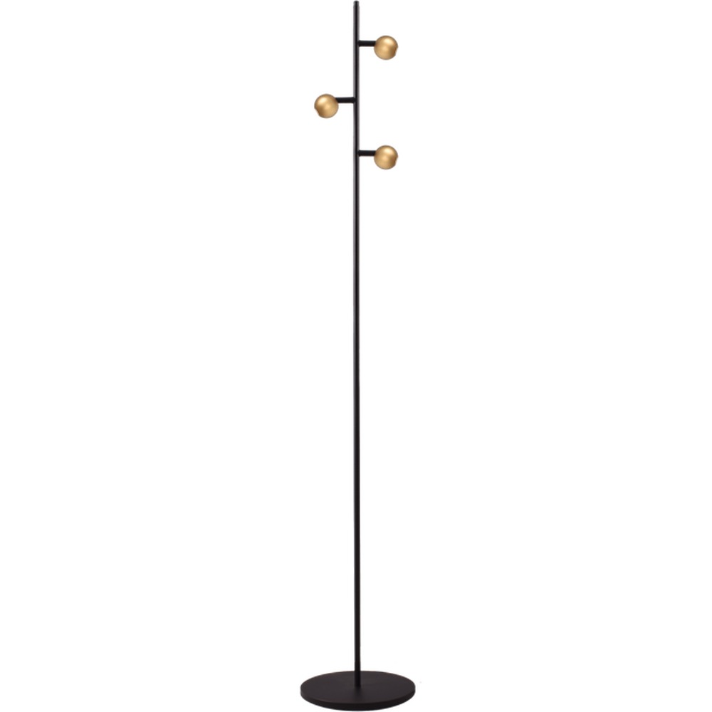 Masterlight 3-lichts vloerlamp Talana zwart met goud - 1410-05-02-3
