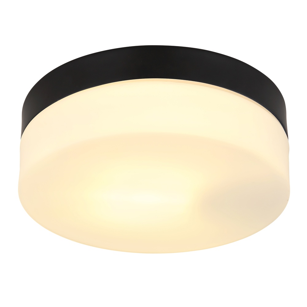 Globo Design plafonniere Vranos zwart voor buiten Ø 18,4cm - 32111B