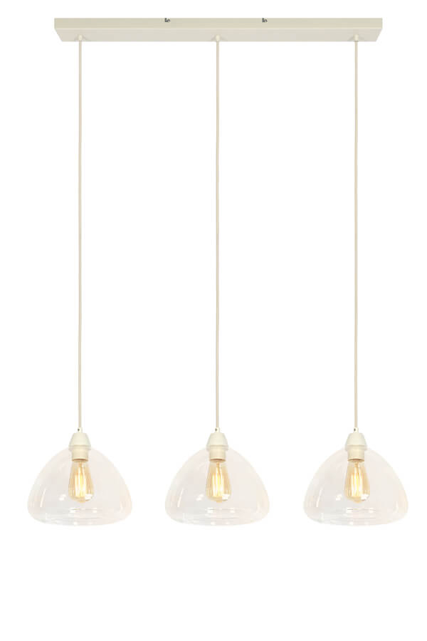 Light & Living 3-lichts hanglampBisho crème design 94cm - 2982143 afbeelding