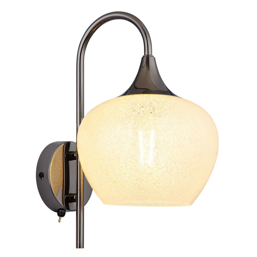Globo Antraciet wandlamp Maxy met wit glas enkel - 15548WK