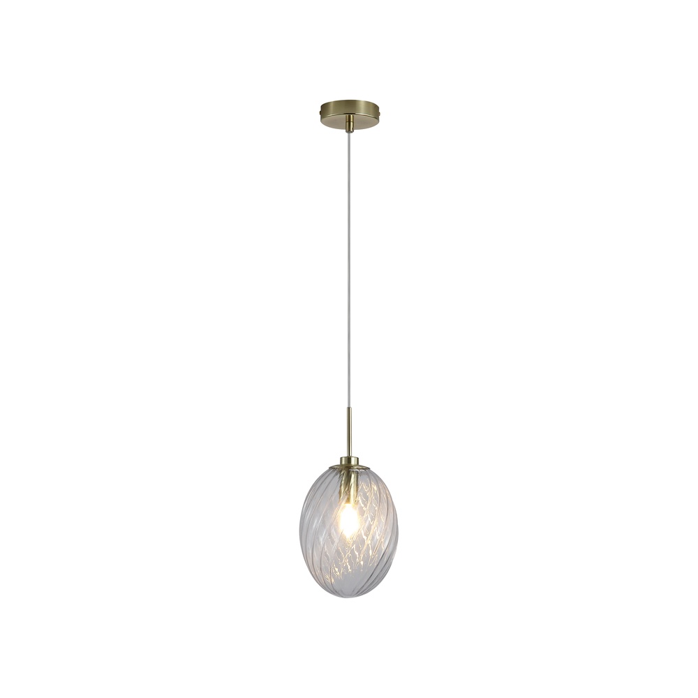 Searchlight HanglampWhirl helder glas - 24141CL