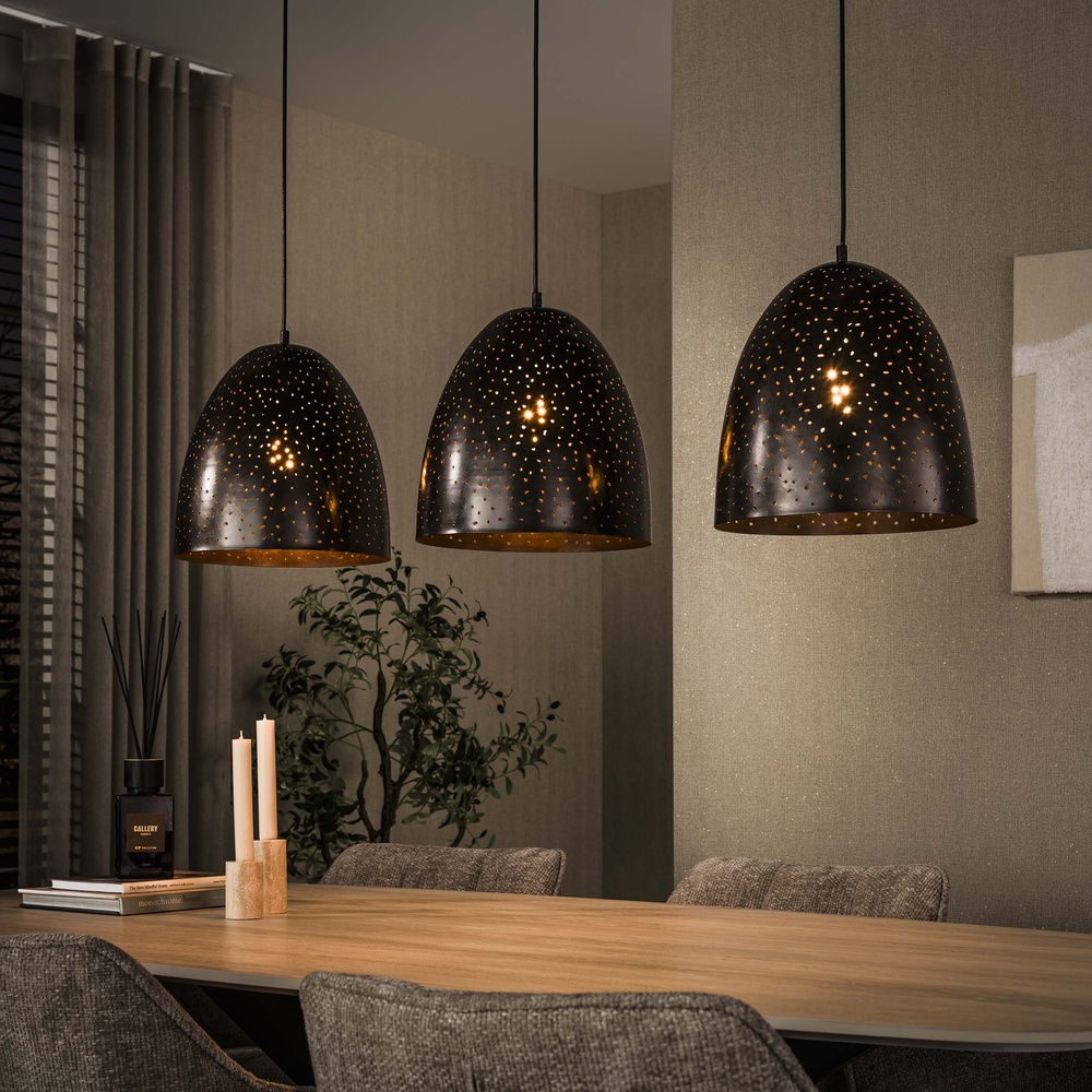 Lyora Eetkamer hanglamp Kosmos 3L - E27 - Urban bruin - 7852/78
