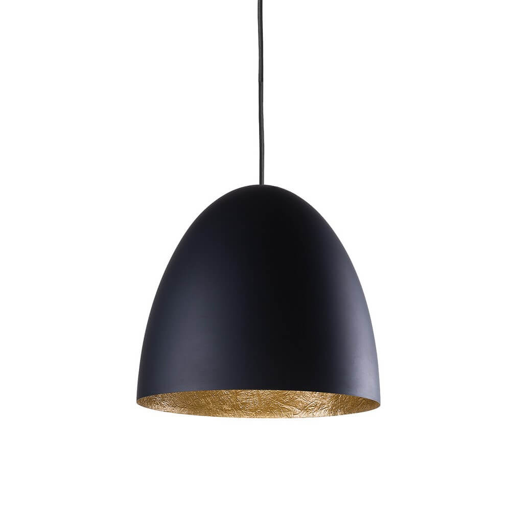 Lyora Zwarte hanglampEgg M Ø 38cm - 9022