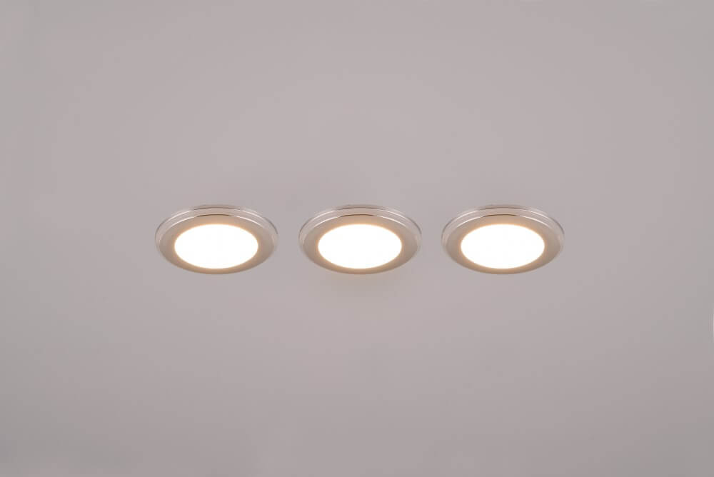 Trio InbouwspotsArgus chroom set van 3 - 653610306
