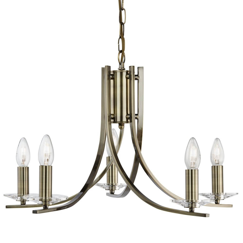 Searchlight Messing hanglamp Ascona Ø 62cm - 4165-5AB