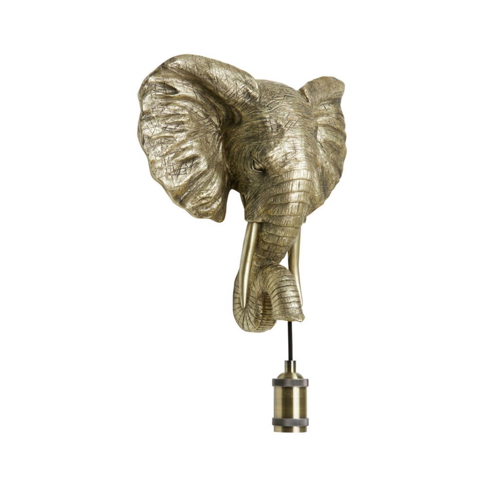 Light & Living Wandlamp Elephant goud - 3123685