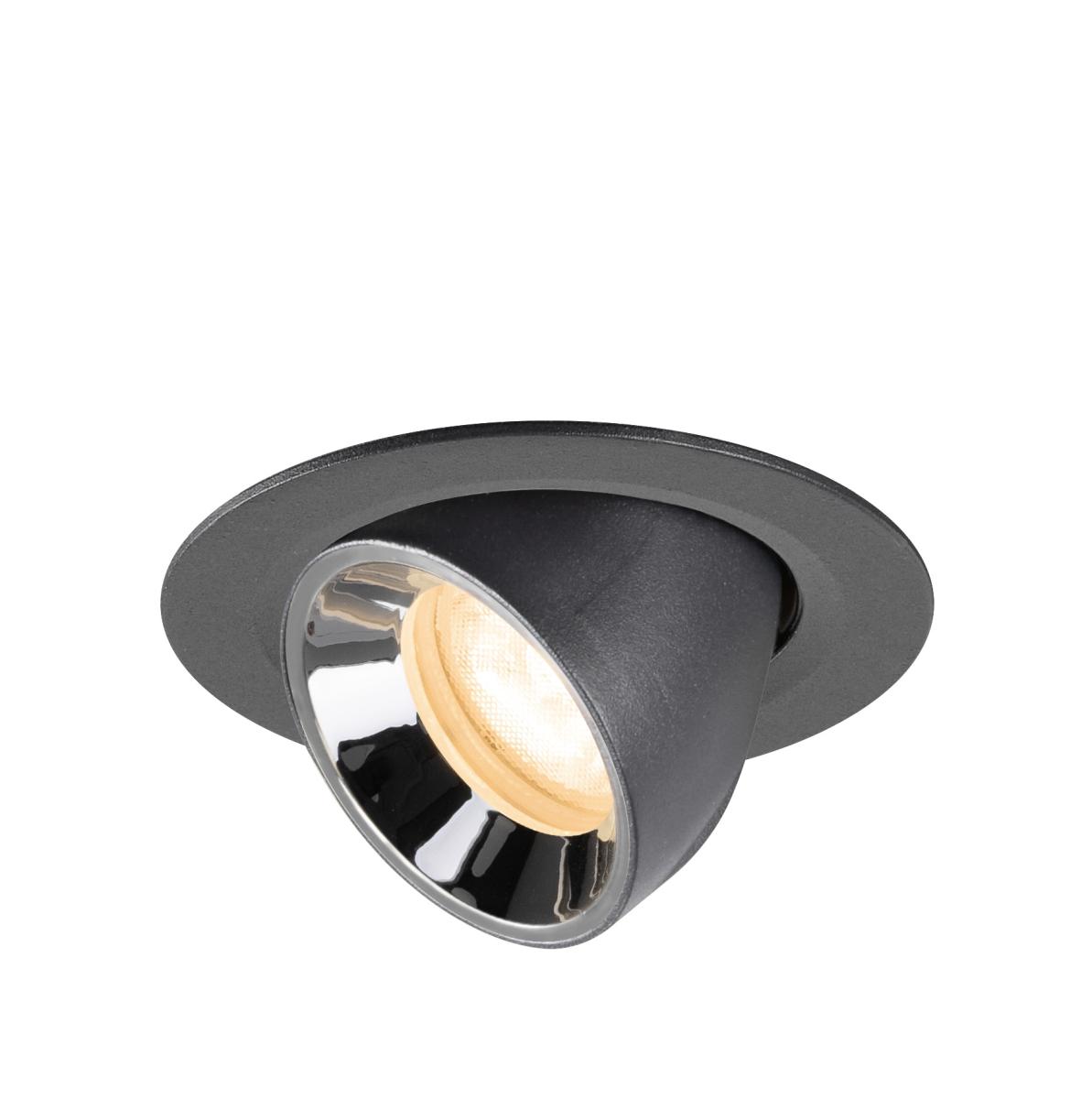 SLV InbouwspotNuminos Gimble XS zwart/chroom 2700K - 55gr - 1010034