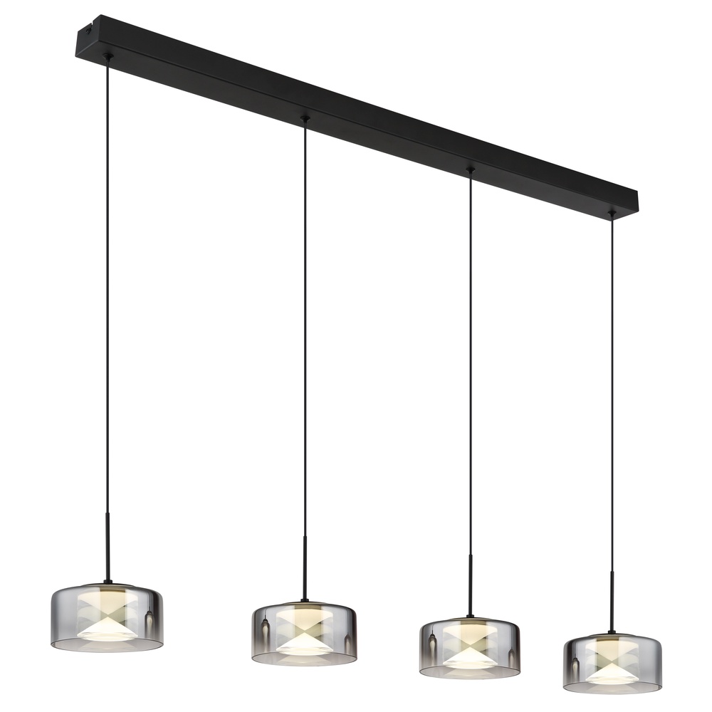 Globo Design hanglampBelinda 4-lichts zwart - 16024-4