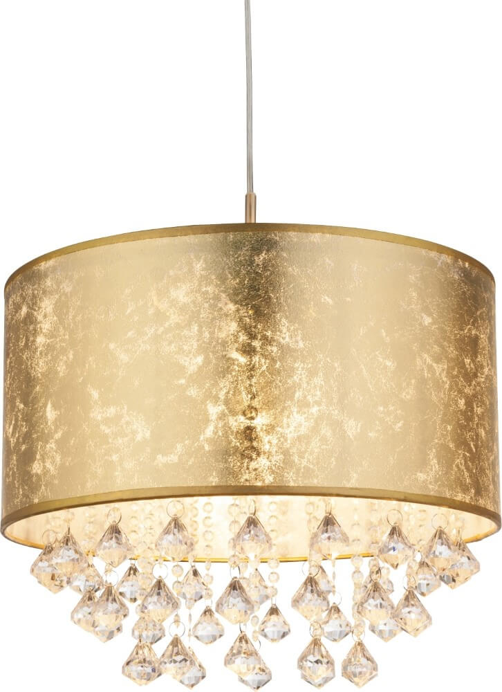 Globo Gouden hanglamp Amy met kristal - 15187H3