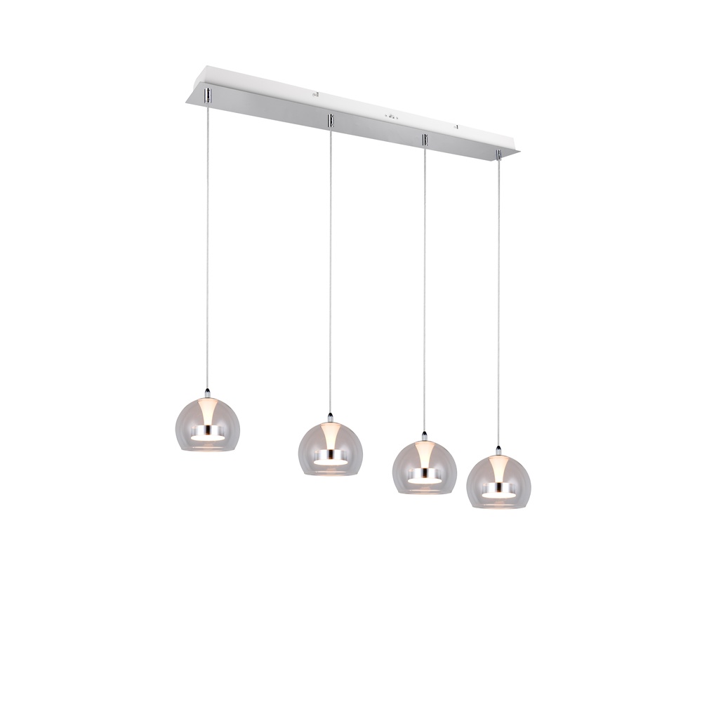 Trio Hanglamp Flynt 4-lichts chroom - 331610406