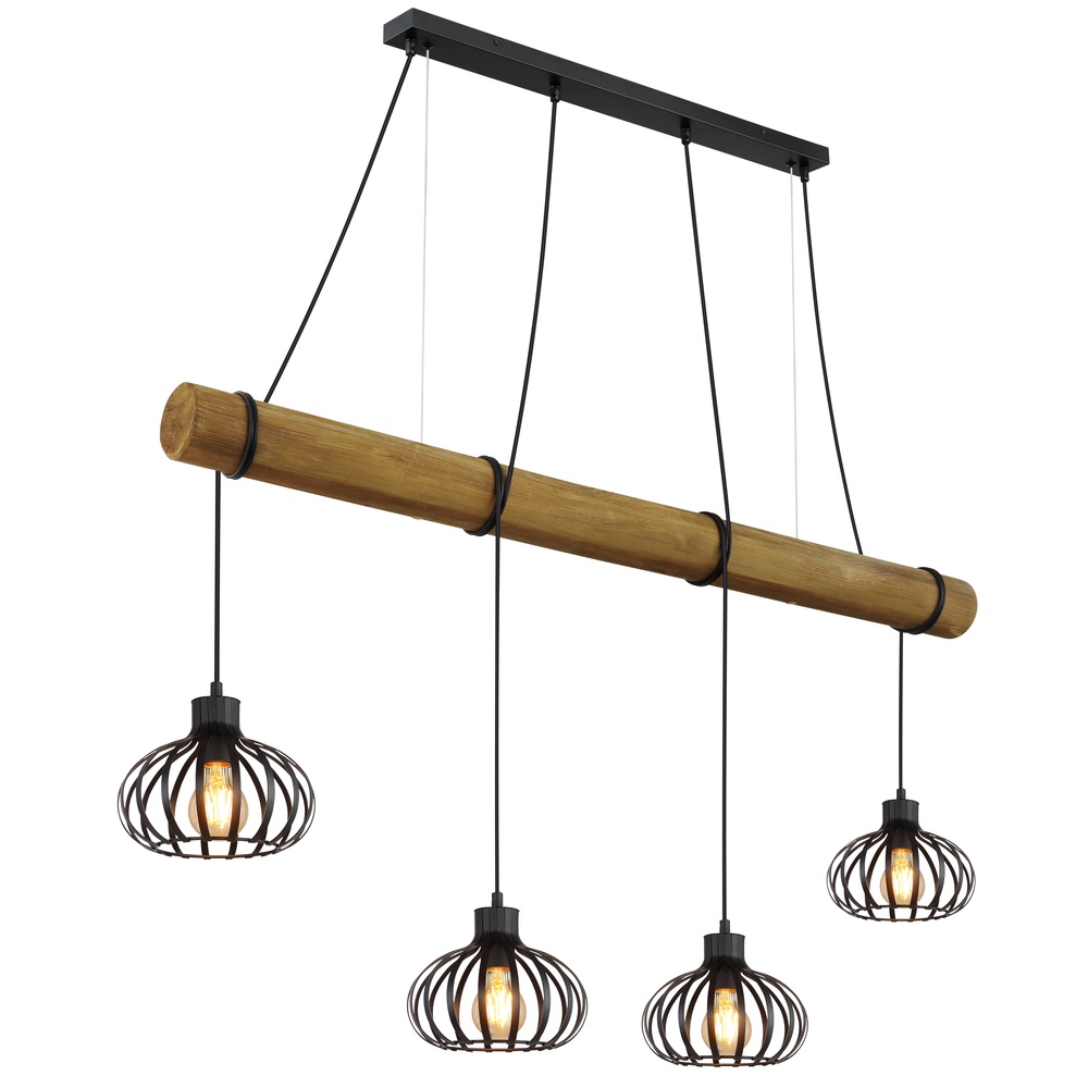 Globo 4-lichts hanglamp Caldwell eettafel - 153262-4