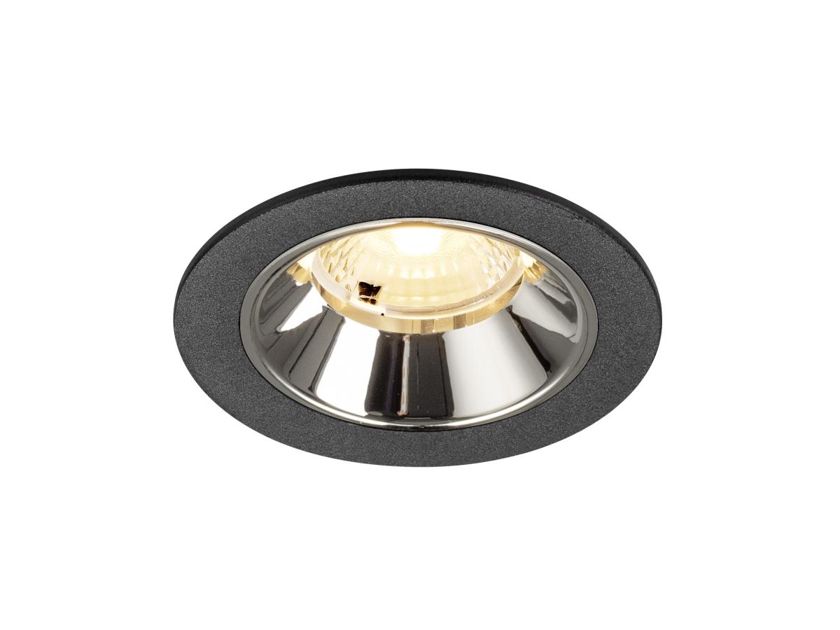 SLV InbouwspotNuminos S zwart/chroom 3000K - 40gr - 1009456