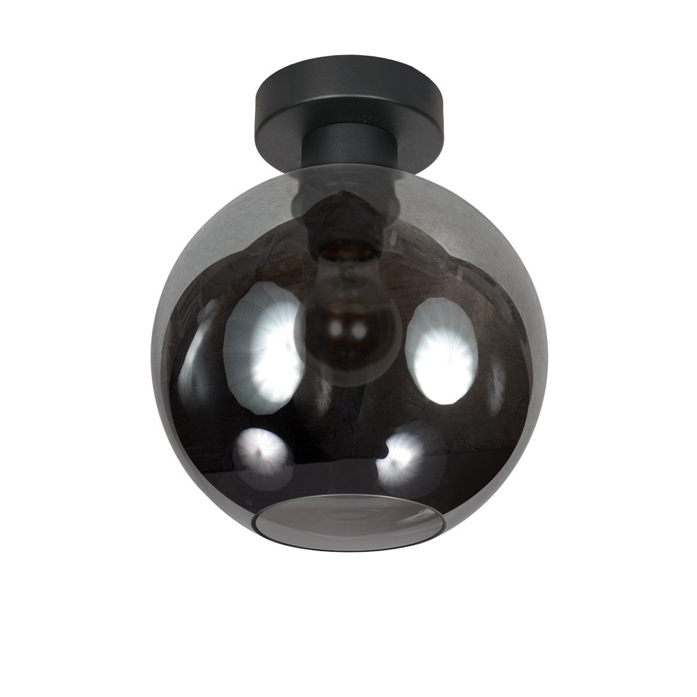 Steinhauer PlafondlampBloeba bol smoke glas Ø 20cm - 4374ZW
