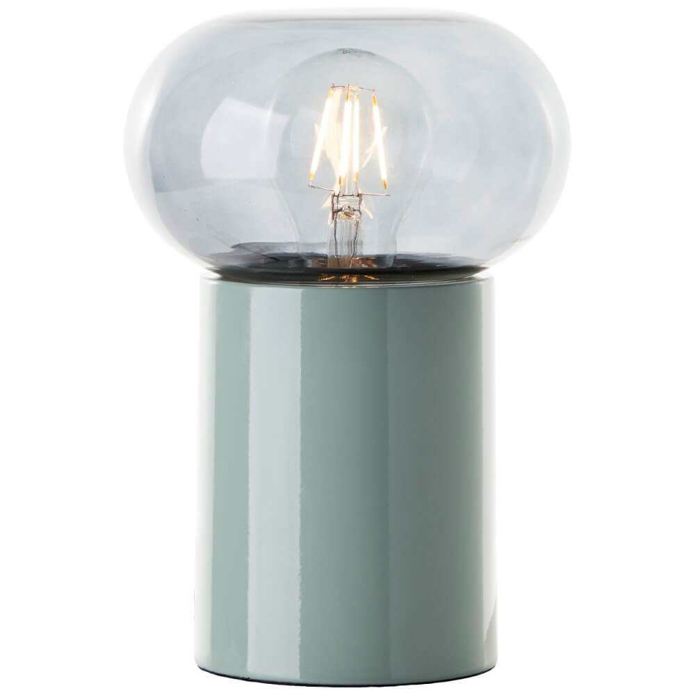 Brilliant Groene tafellampKnut met smoke glas - 99002/74