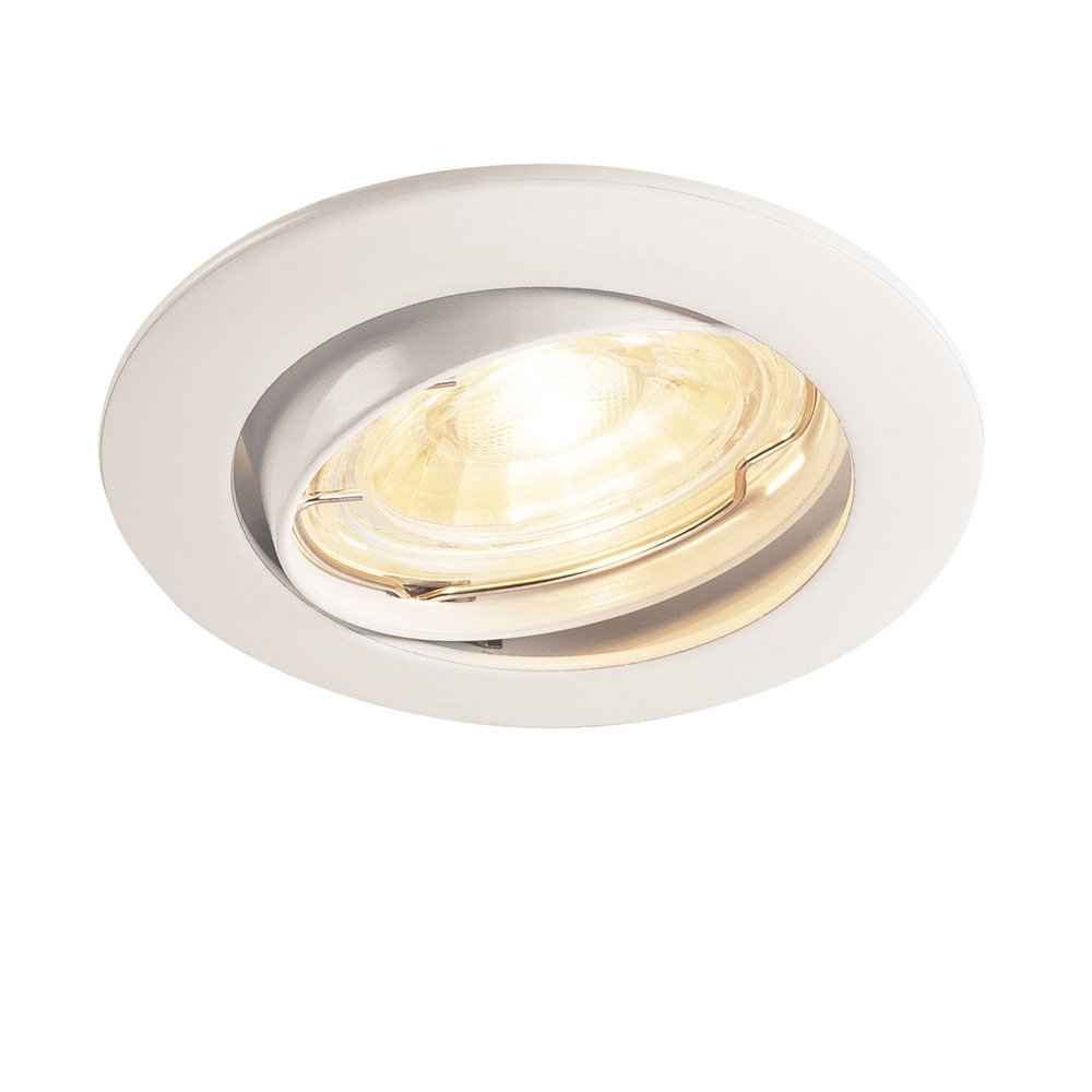 SLV Richtbare inbouwspot Pika GU10 8,3cm rond wit - 1000718