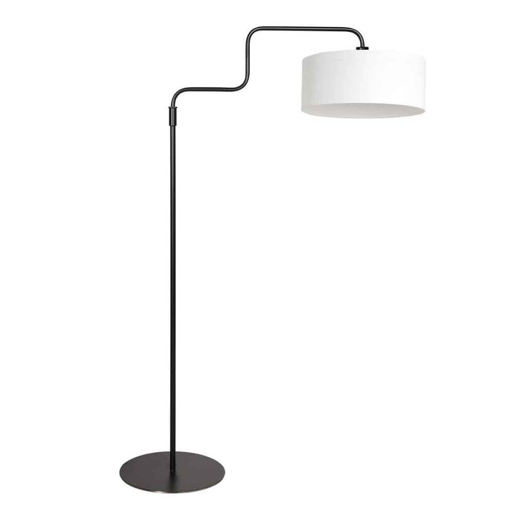 Steinhauer VloerlampBloeba zwart met kap wit - 4164ZW