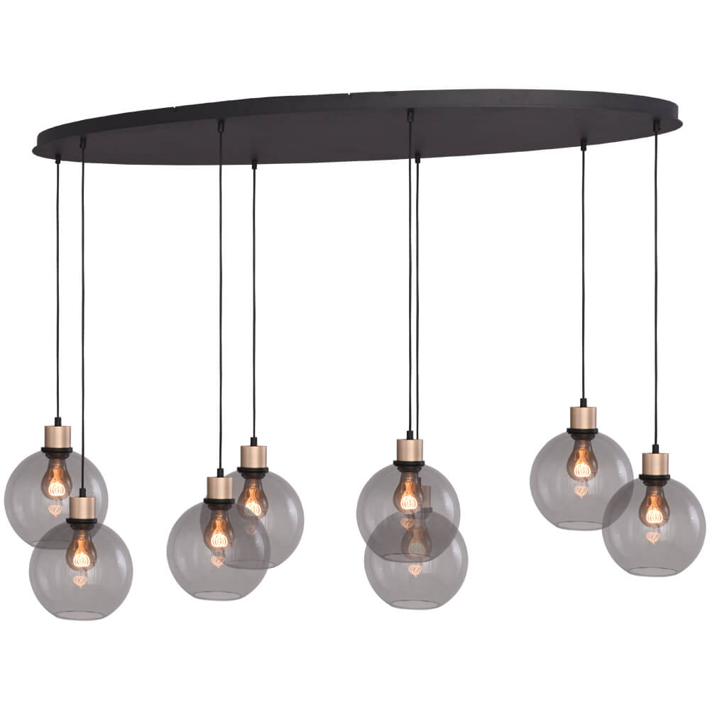 Masterlight Hanglamp ovaal Lazise Oval 8x Ø 20cm goud - 2644-05-02-160-60820