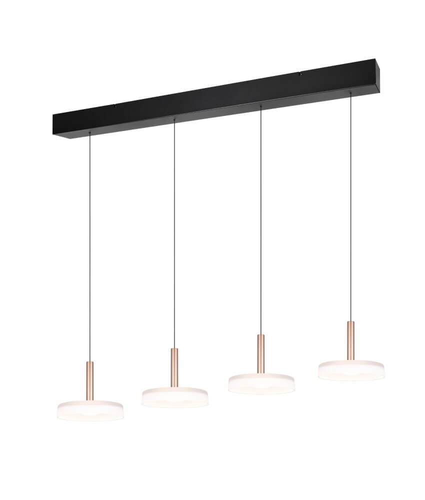 Trio 4-lichts led hanglamp Celeste wit glas - 354910465