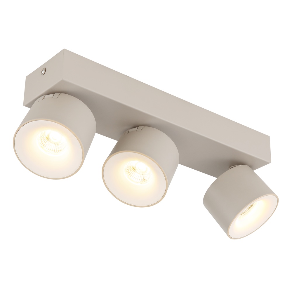 Globo 3-lichts plafondspotRae zand bruin - 56961-3S