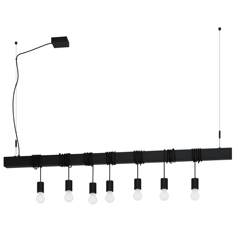 Stars of Light Zwarte hanglamp Townshend-B 7-lichts - 39938