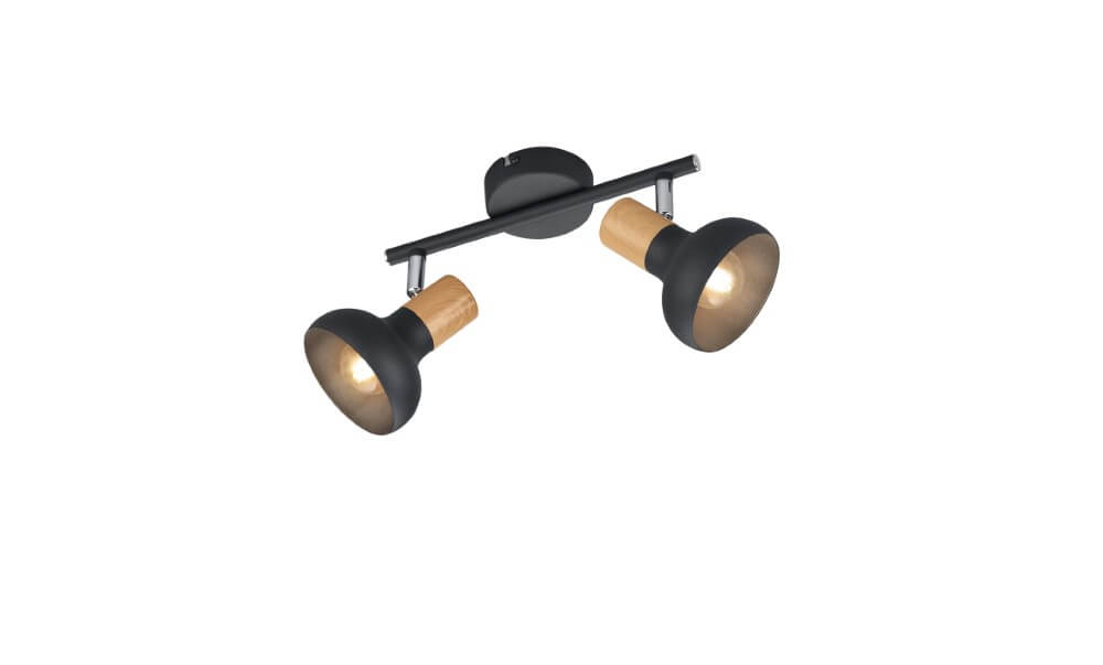 Trio PlafondlampLatika 2-lichts zwart - R81522032