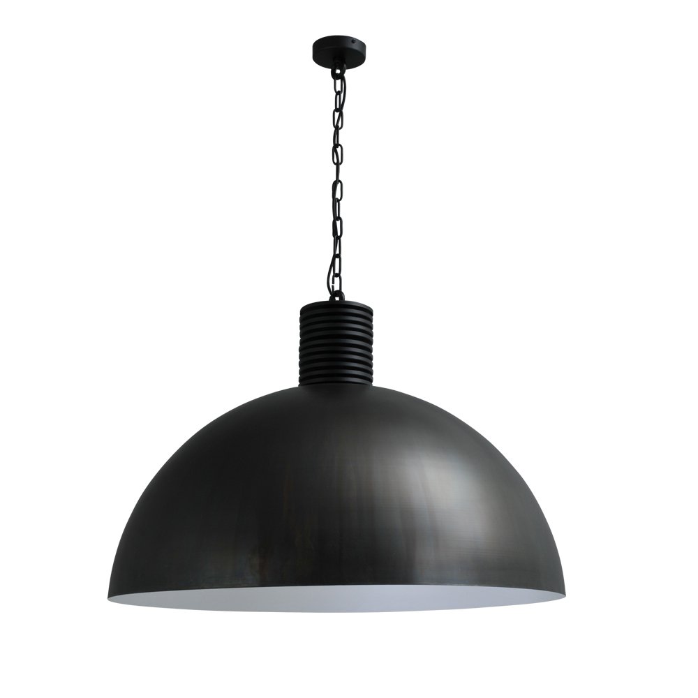 Masterlight Gunmetal industrie hanglamp Industria 80 Cil met wit - 2201-30-06-R-K